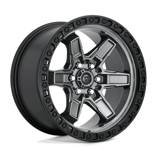 Fuel D698 Kicker 17x9" 6x114.3 ET12, Flat Gunmetal, Black Ring