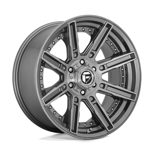 Fuel D710 Rogue Platinum 20x9 6x139.7 ET01, Brushed Gunmetal Tinted Clear