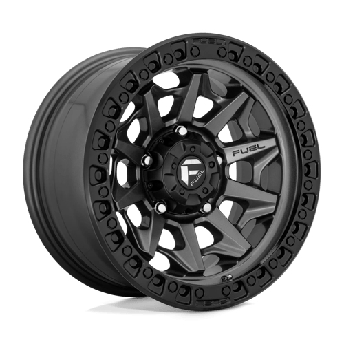 Fuel D716 Covert 15x8" 5x139.7 ET-19, Flat Gunmetal, Black Ring