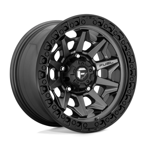 Fuel D716 Covert 15x8" 6x139.7 ET-19, Flat Gunmetal, Black Ring
