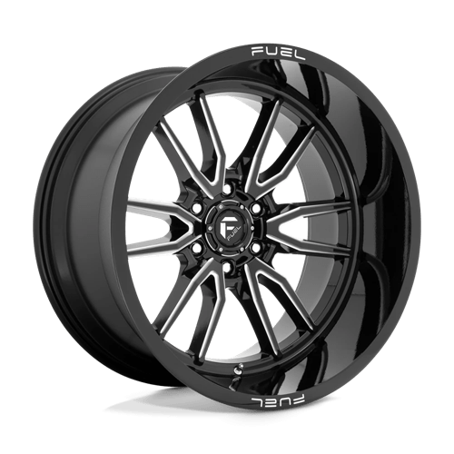 Fuel D761 Clash 22x12" 6x139.7 ET-44, Gloss Black Milled