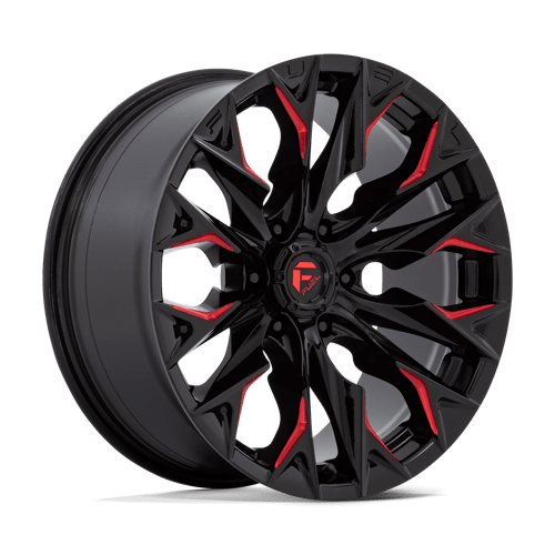 Fuel D823 Flame 20x9" 6x139.7 ET1, Gloss Black Milled, Candy Red