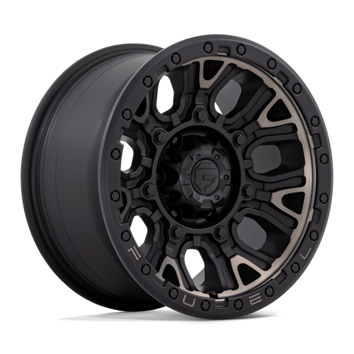 Fuel D824 Traction 17x9" 6x139.7 ET1, Matte Black, Double Dark Tint