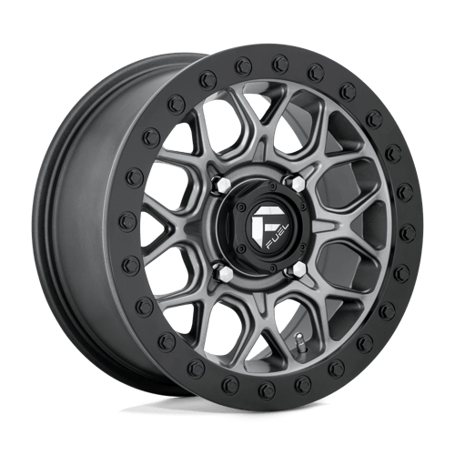 Fuel D919 Tech Beadlock 15x7" 4x156 ET38, Flat Gunmetal, Black Ring