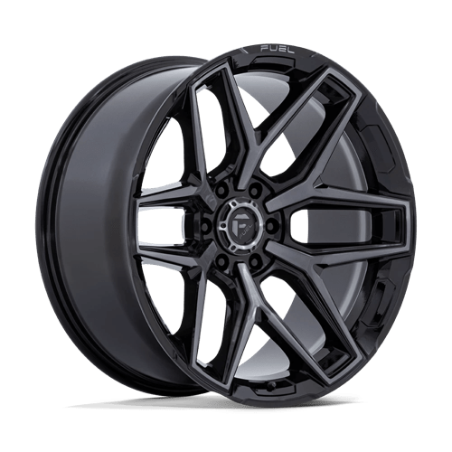 Fuel Flux 22x10" 6x139.7 ET-18, Gloss Black Brushed