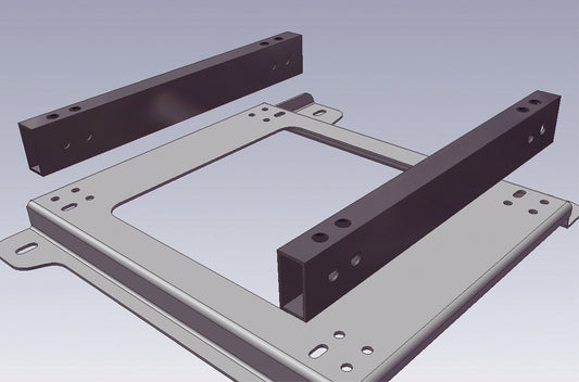 OMP Seat Bracket Spacer with Double Height Adjustment (25 or 50 mm)
