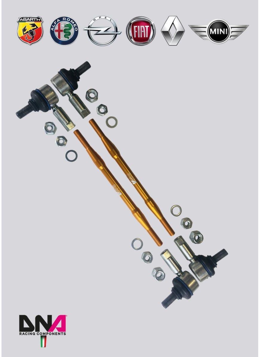 Kit tiranti Pro Street barra antirollio anteriore DNA Racing 500/595/695 Abarth
