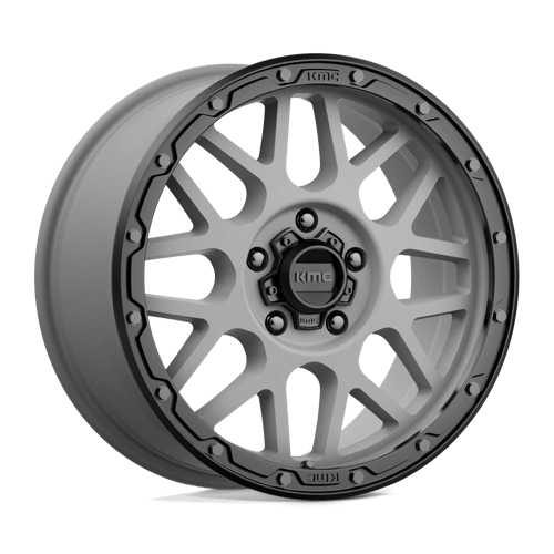 KMC KM535 Grenade Off-Road 18x8.5" 5x127 ET35, Matte Gray, Black Lip