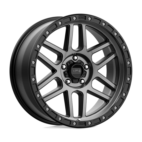 KMC KM544 Mesa 17x9" 5x127 ET-12, Satin Black, Gray Tint