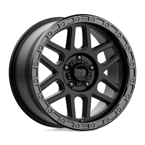 KMC KM544 Mesa 17x9" 5x127 ET18, Satin Black, Gloss Lip