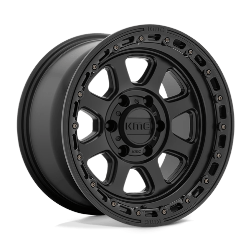 KMC KM548 Chase 17x9" 6x135 ET00, Satin Black, Gloss Lip