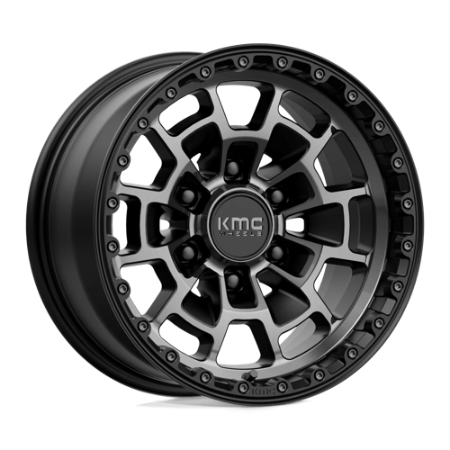 KMC KM718 Summit 17x8.5" 5x127 ET00, Satin Black, Gray Tint