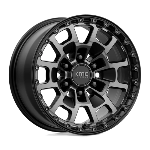 KMC KM718 Summit 17x8.5" 6x139.7 ET18, Satin Black, Gray Tint