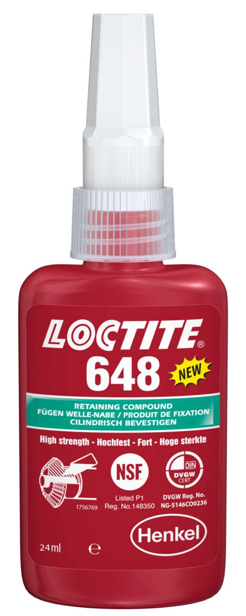 Loctite 648 High Temp Retaining Compound (Green, 24 ml)