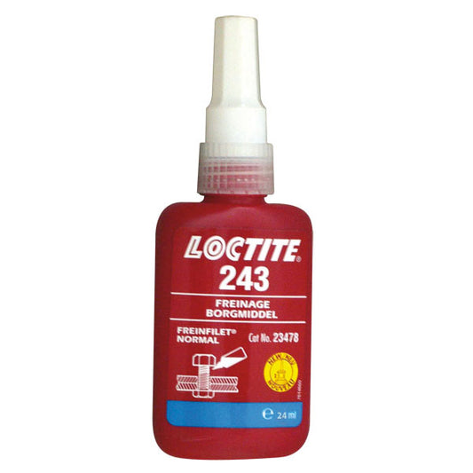 Loctite 243 Medium Strength Threadlocker (Blue, 24 ml)