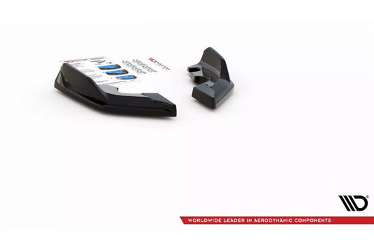 Maxton Design ALETTE  Diffusore Flaps V.4 per BMW Serie 1 F40 Pacchetto M / M135i Nero Lucido