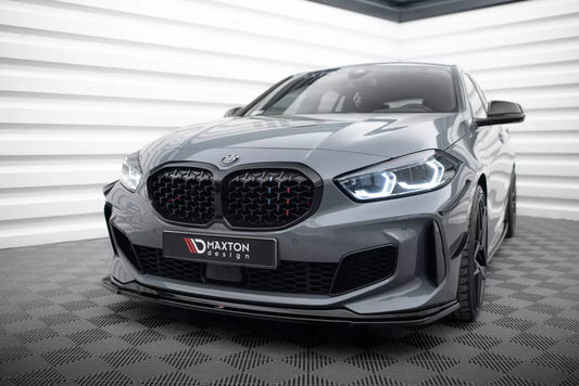 Labbro anteriore Maxton Design V.1 per BMW Serie 1 F40 Pacchetto M / M135i nero lucido