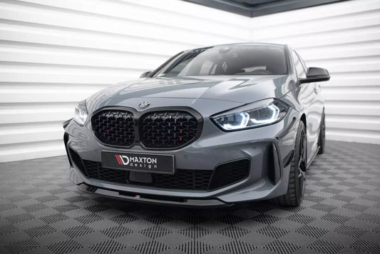 Labbro anteriore Maxton Design V.2 per BMW Serie 1 F40 Pacchetto M / M135i nero lucido