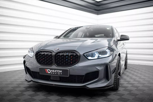 Labbro anteriore Maxton Design V.4 per BMW Serie 1 F40 Pacchetto M / M135i nero lucido