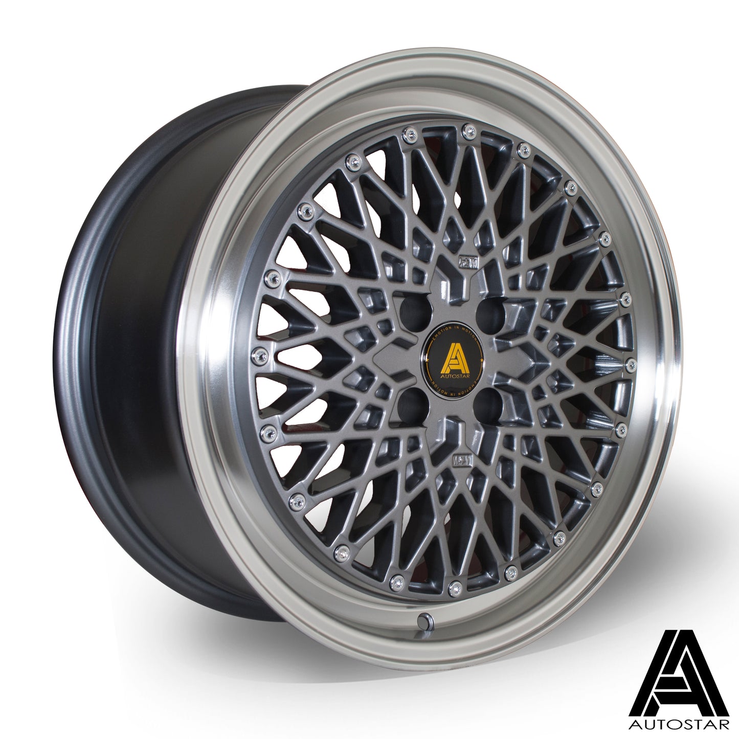 Autostar Minus 17x8" 5x100 ET30, Gunmetal, Polished Lip