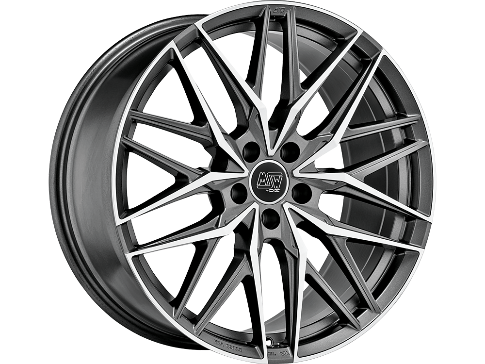 MSW 50 21x8.5" 5x112 ET25, Gunmetal, Machined Spokes