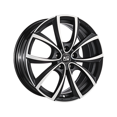 MSW 27 17x7.5" 5x114.3 ET45, Gloss Black, Machined Spokes