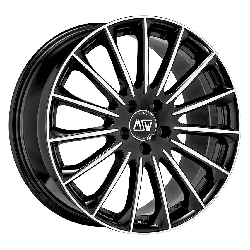 MSW 30 18x8.5" 5x114.3 ET40, Gloss Black, Polished Spokes