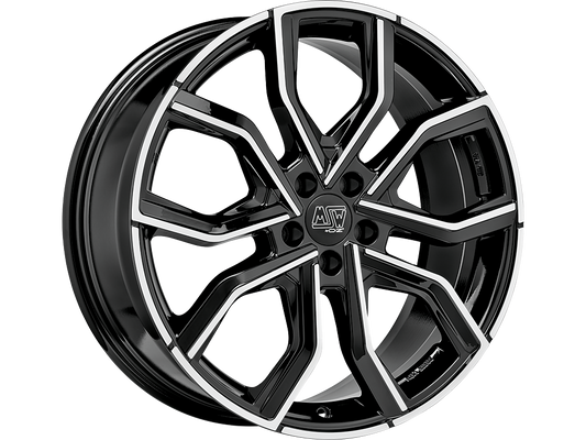 MSW 41 19x7.5" 5x112 ET32, Gloss Black, Machined Spokes
