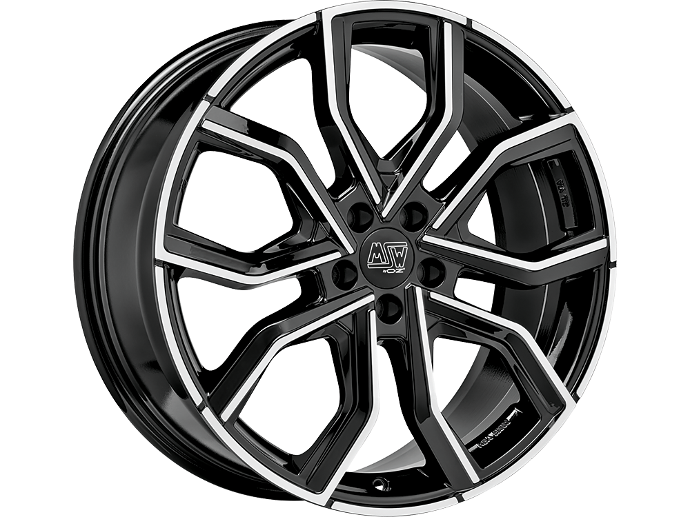 MSW 41 19x8" 5x112 ET27, Gloss Black, Machined Spokes
