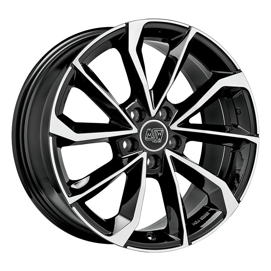MSW 42 19x8" 5x108 ET45, Gloss Black, Machined Spokes