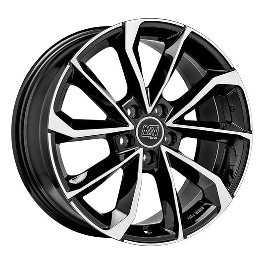 MSW 42 19x8" 5x108 ET45, Gloss Black, Machined Spokes