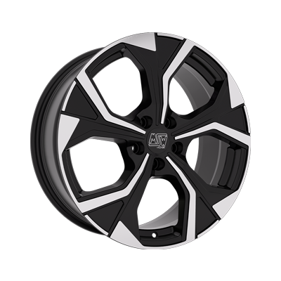 MSW 43 20x9" 5x112 ET49, Gloss Black, Machined Spokes