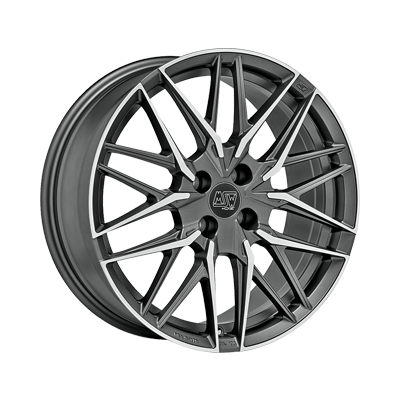 MSW 50-4 17x7" 4x108 ET32, Gunmetal, Machined Spokes