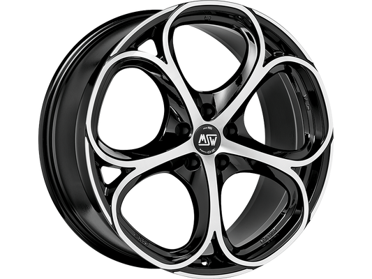 MSW 82 18x8" 5x110 ET40, Gloss Black, Machined Spokes