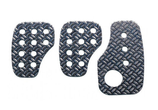 OMP 3 Grip Pedals Set, Sand-Blasted Aluminum