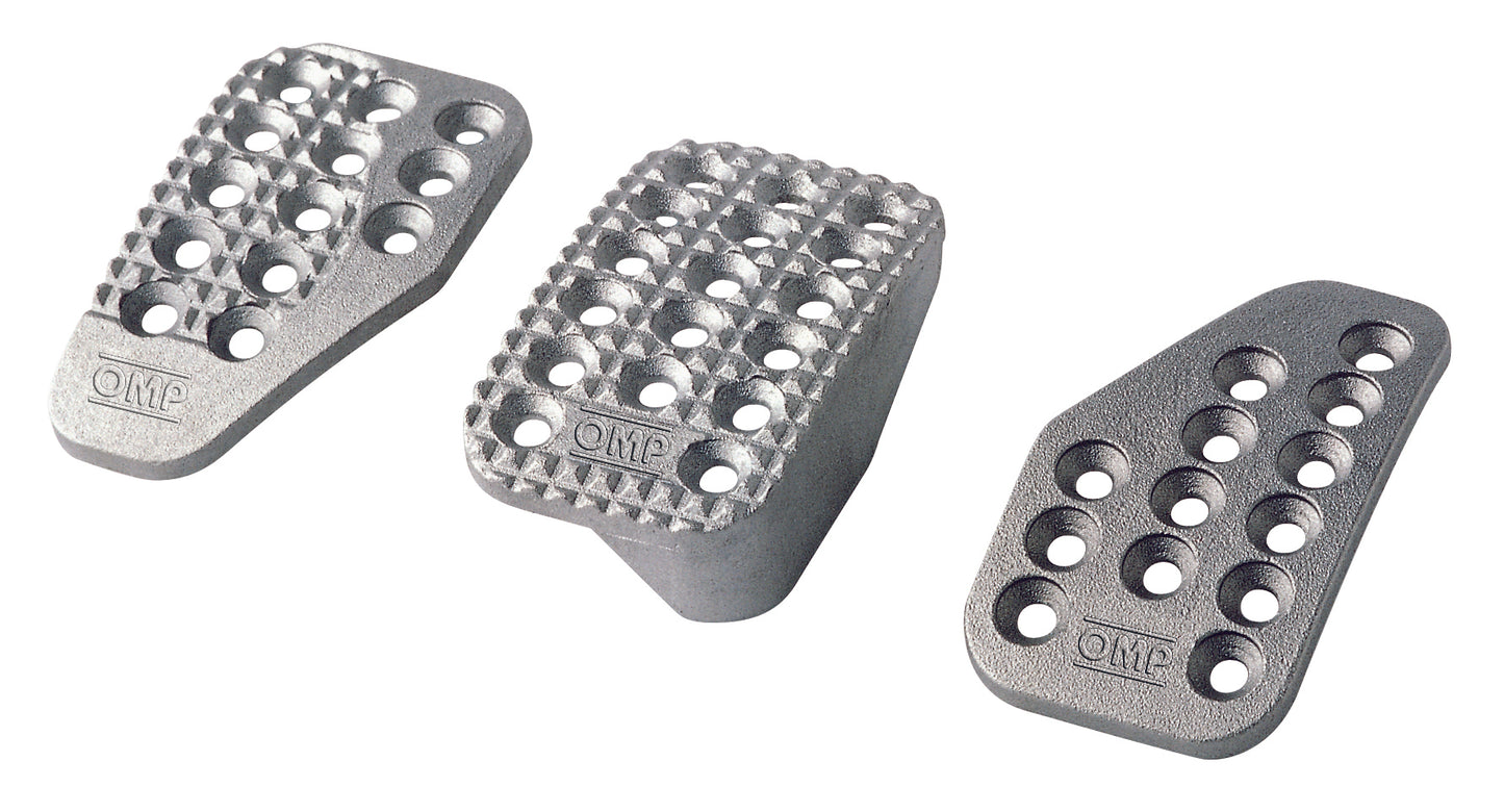 OMP 3 Pro Pedals Set, Sand-Blasted Aluminum