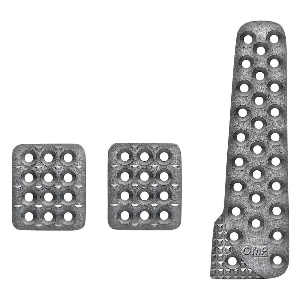 OMP 3 Pedals Set, Sand-Blasted Aluminum, Long Accelerator