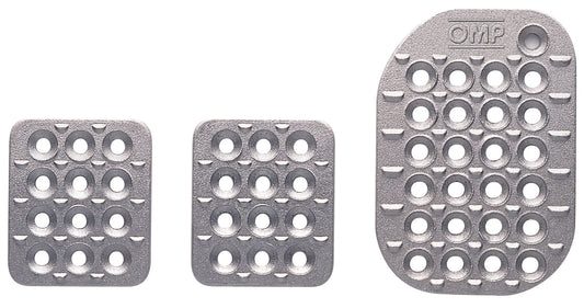 OMP 3 Pedals Set, Sand-Blasted Aluminum