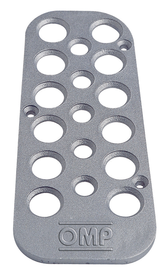 OMP Aluminum Driver's Footrest Pro Silver