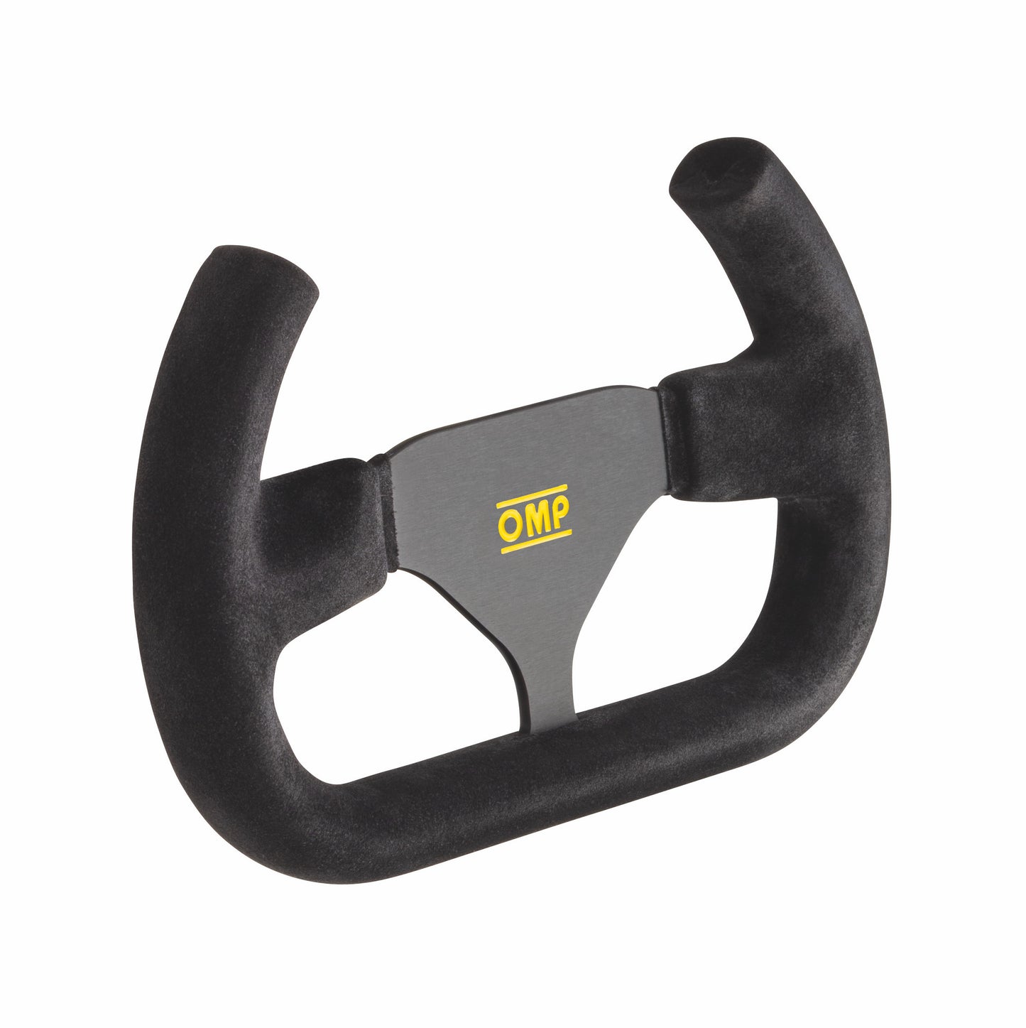 OMP Indy Open Steering Wheel (Flat), Black Suede, Black Spokes