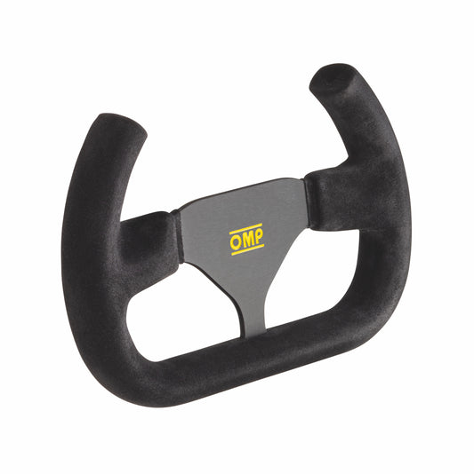 OMP Indy Open Steering Wheel (Flat), Black Suede, Black Spokes