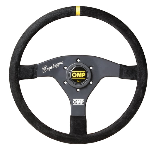 OMP VelocitÃ  OV Superleggero Steering Wheel (Flat), Black Suede, Black Spokes