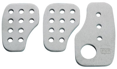 OMP 3 Pedals Set, Aluminum Silver