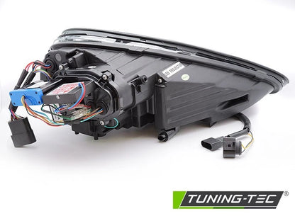 FARI FANALI ANTERIORI LED HEADLIGHTS DRL BLACK PORSCHE CAYENNE 10-15
