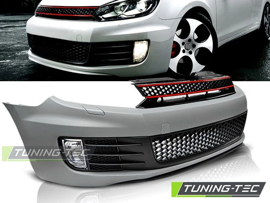 PARAURTI ANTERIORE VW GOLF 6 LOOK GTD GTI COMPLETO GRIGLIA FENDINEBBIA 08-12