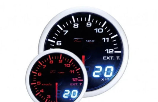 manometro DEPO racing strumento Temperatura gas di scarico doppia vista 52mm