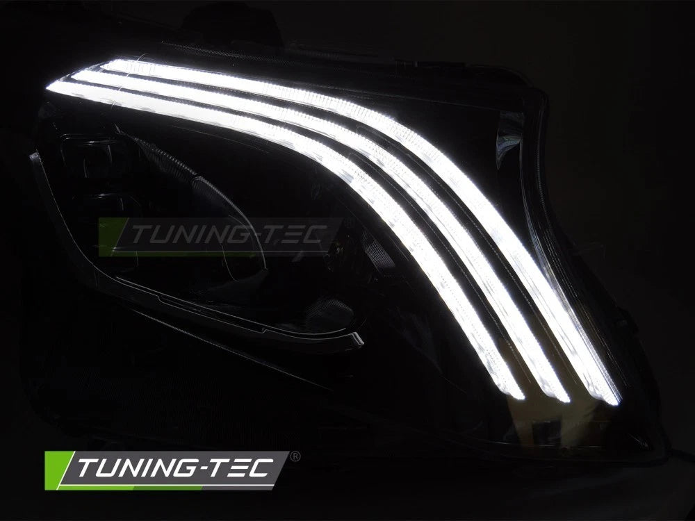 COPPIA FARI FANALI FULL LED NERI MERCEDES W205 2014 - 2021