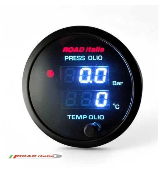 MANOEMTRO Pressione olio temperatura olio vista 52mm ROAD ITALIA CON SENSORI
