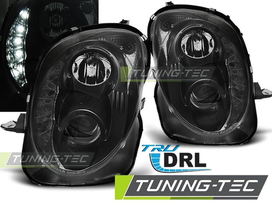 Coppia di Fari Anteriori LED DRL Inside per Alfa Romeo MITO 2008-Neri