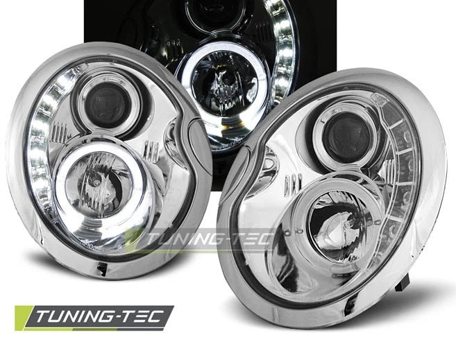 Coppia di Fari Anteriori LED DRL Look per BMW  Mini COOPER  R52 CABRIO Daylight